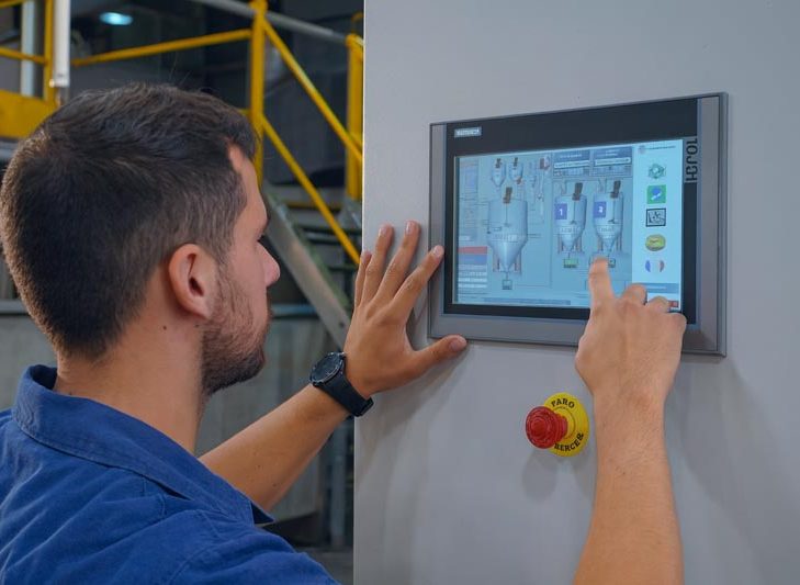 Sistema HMI en planta