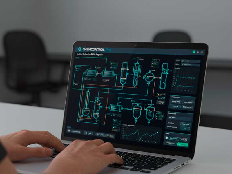 Ordenador portátil con software a medida para industria.
